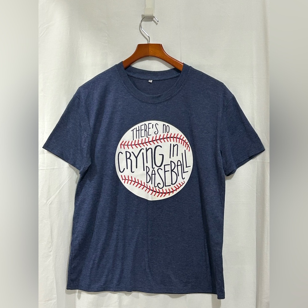 Graphic Baseball Tee - "There's No Crying in Baseball"